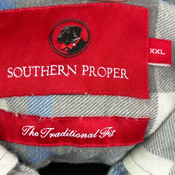 Southern Proper gray flannel long‎ sleeve size XXL - Picture 3 of 7
